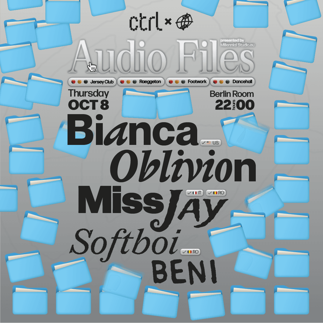ctrl x Millennial Studio: Audio Files w/ Bianca Oblivion [USA], Miss Jay [RO/IT] & Softboi Beni