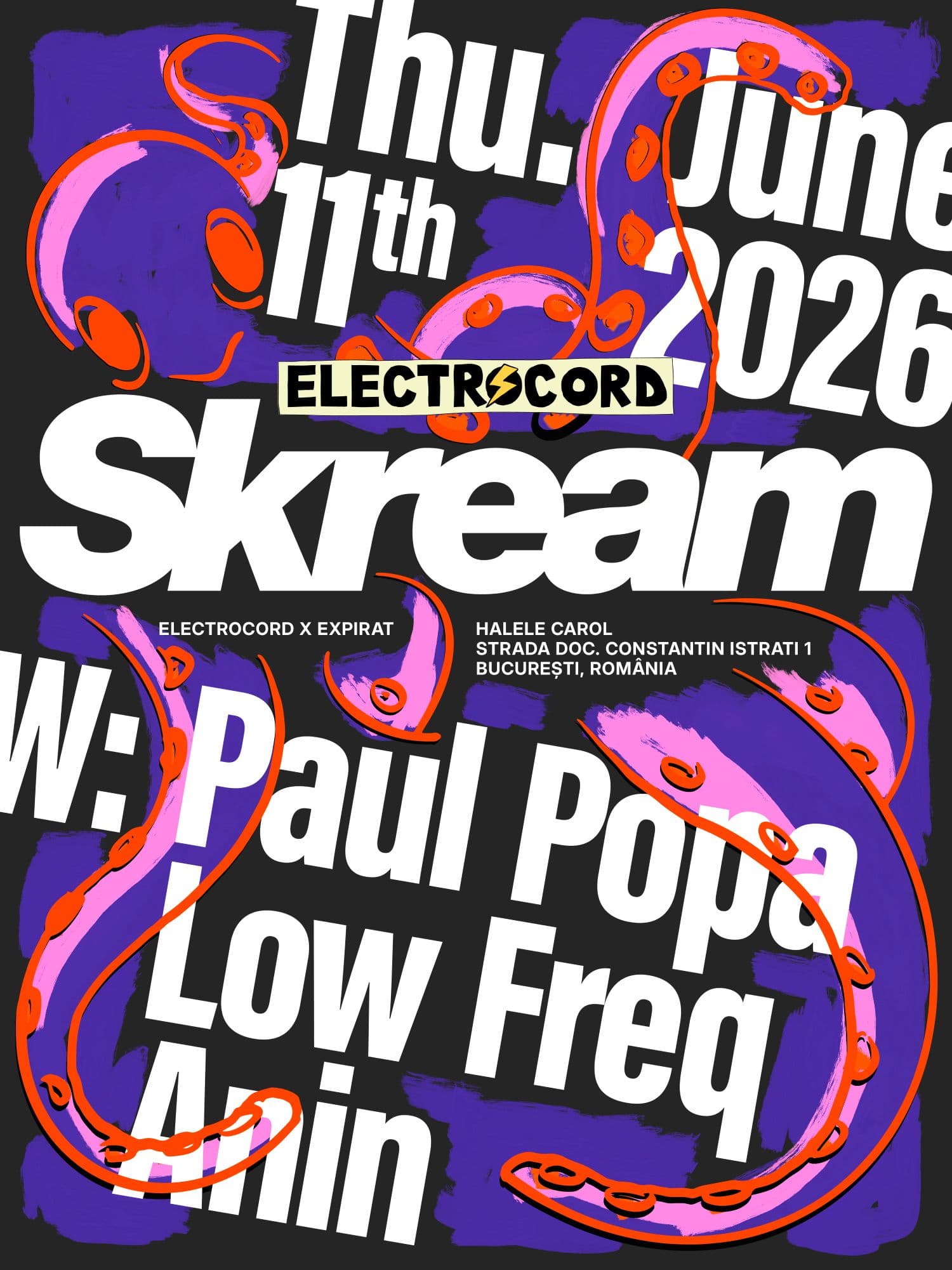 Electrocord x Expirat pres. Skream, Paul Popa, Low Freq, ANIN