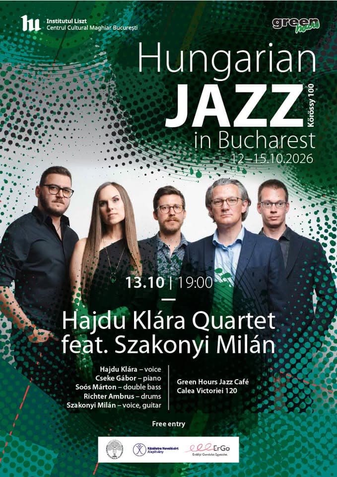 Hajdu Klára Quartet feat. Szakonyi Milán concert - Hungarian Jazz in Bucharest - Kőrössy100