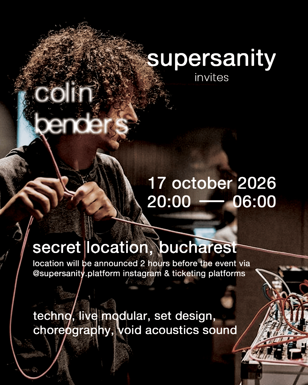 Supersanity invites Colin Benders (live modular)