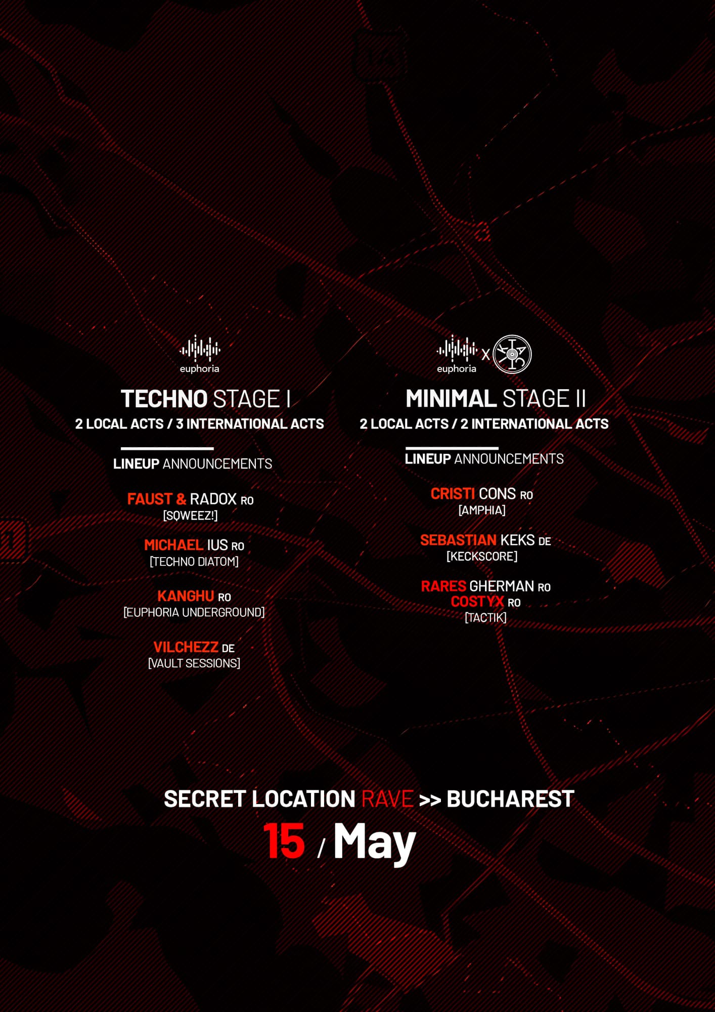 EU - Fri, 15 May - SECRET LOCATION RAVE #6 - 2 STAGES